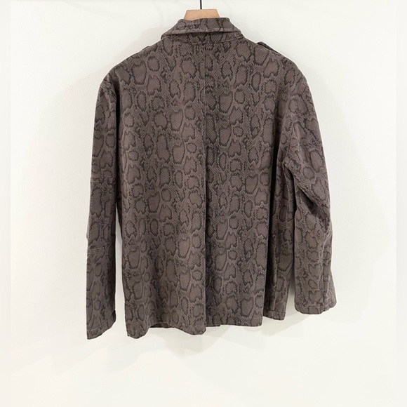 Karlie Snake Print Utility Jacket Gray Size Medium - Picture 5 of 5